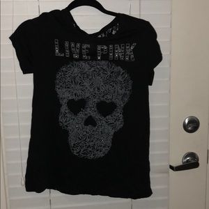 Victoria secrets Pink brand skull tee.